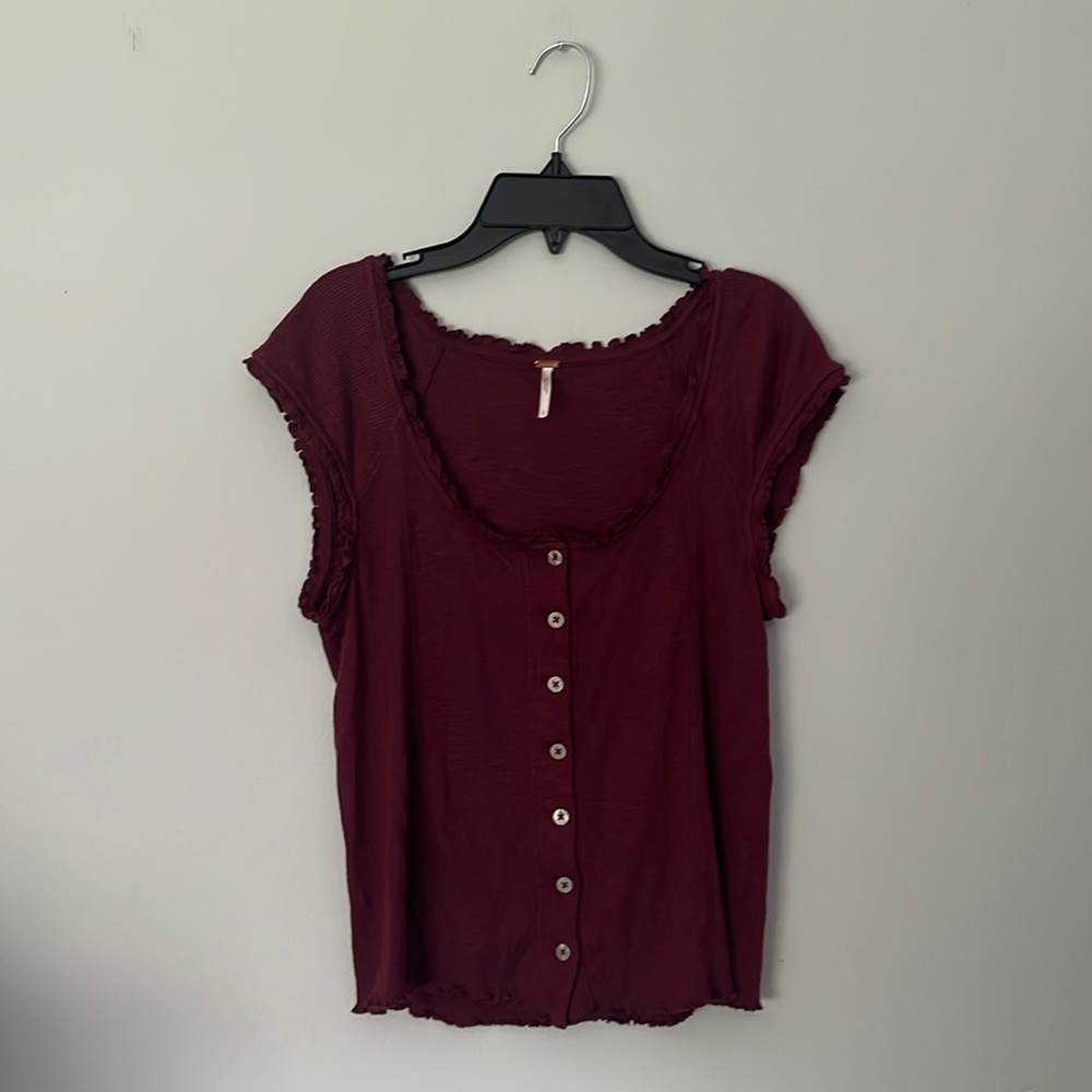 Maroon Free People Top!
